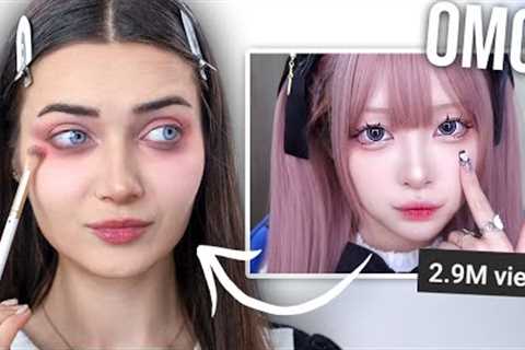 I Tried Following A JAPANESE Makeup Tutorial...