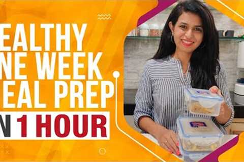 HEALTHY MEAL PREP IN 1 HOUR FOR EASY WEIGHT LOSS BY A NUTRITIONIST + bonus diet plan for 1 week