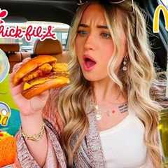 TRYING VIRAL FAST FOOD HACKS FOR 24 HOURS!