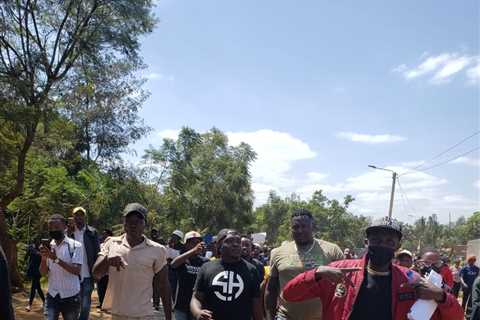 Happening Now  Breaking News  Nairobi CBD live a group of protectors sported in…