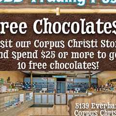 FREE chocolates with purchase! 🍫 Visit our Corpus Christi store & spend…