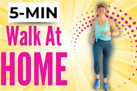 5-Minute Low-Impact Walking Exercise for Weight Loss at Home | NO Jumping!
