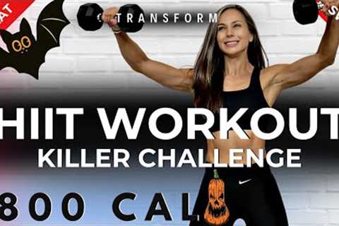60-MIN KILLER HIIT WORKOUT🩸 cardio, total body sculpt, fast weight loss + abs 🩸 HALLOWEEN WORKOUT